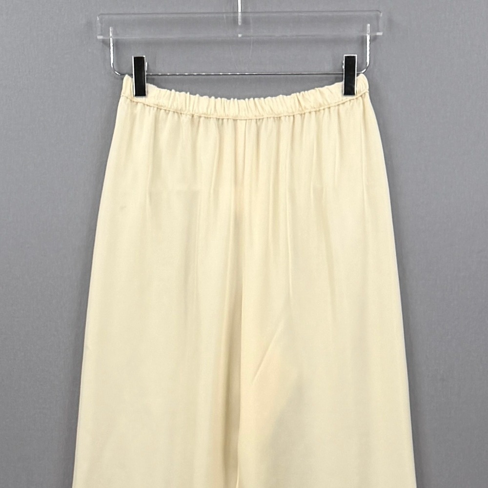 ENZA COSTA Fluid Twill Pant Womens XS Light Yellow Beach Glass Pull on Wide Leg - Picture 6 of 16